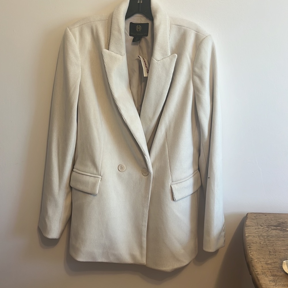 House of Harlow 1960 oversized cream blazer